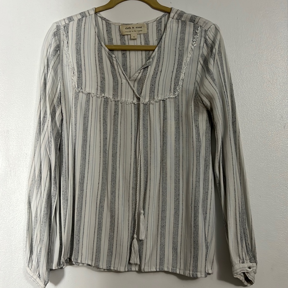 Cloth & Stone striped tunic long sleeve